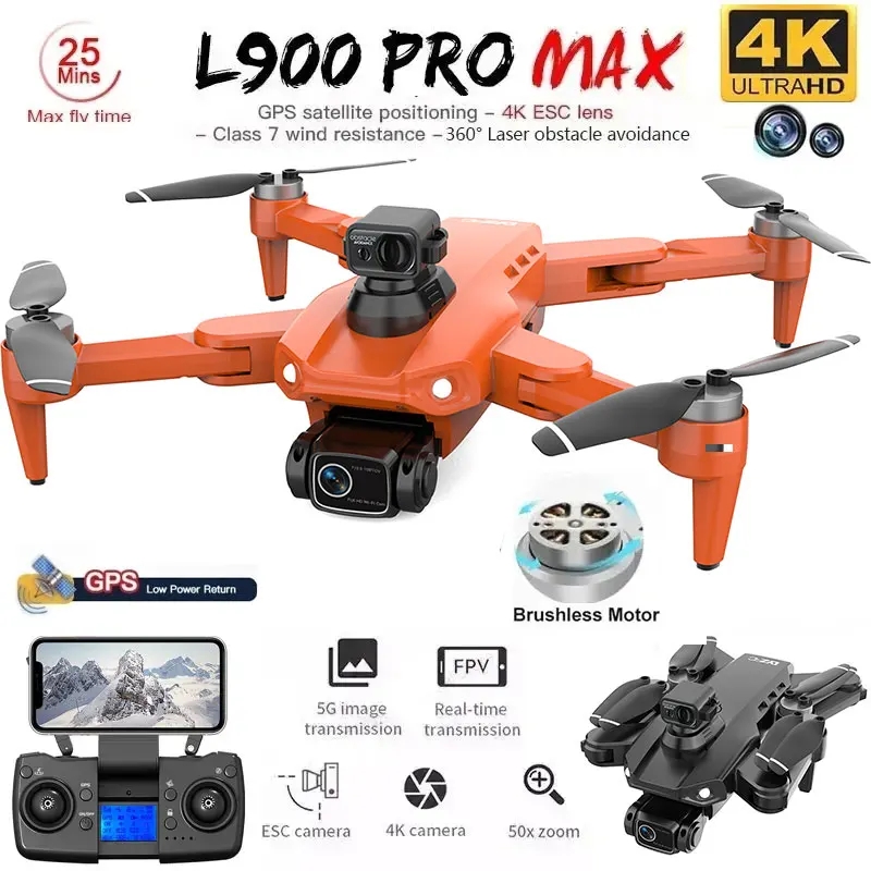 L900 Pro MAX GPS Drone 4K Prof - Drone Surveying avaliação e preço