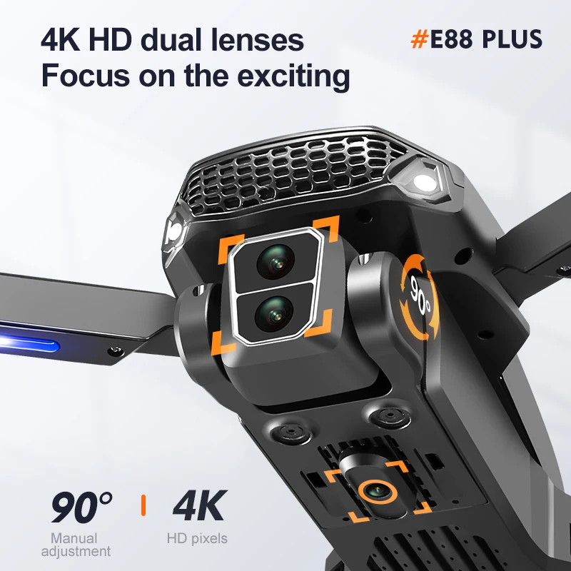 New E88 Plus Quadcopter Drone: - Drone Lidar avaliação e preço