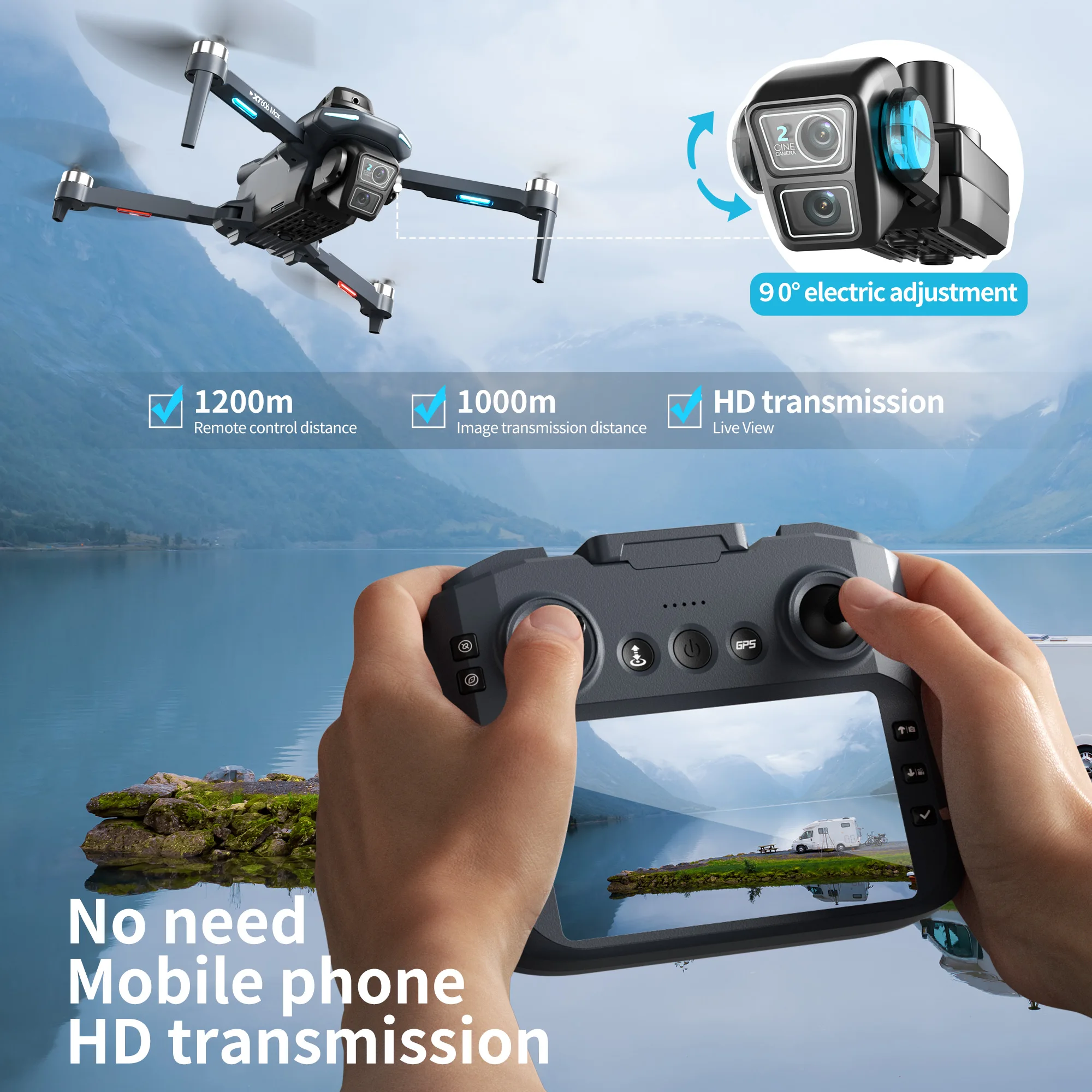 Lenovo XT606 MAX GPS Drone 4k  - Drone Multispectral avaliação e preço