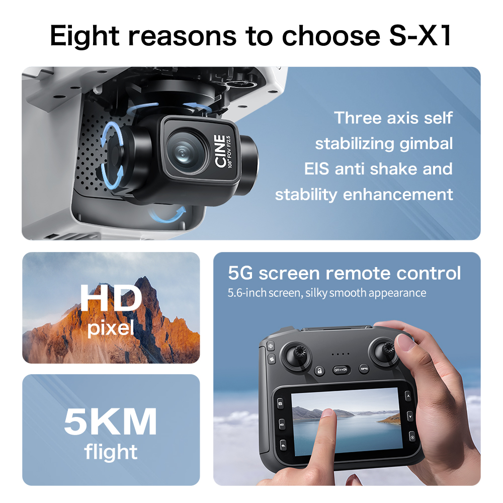 S-X1 MAX GPS Drone with 3-Axis - Drone Multispectral avaliação e preço