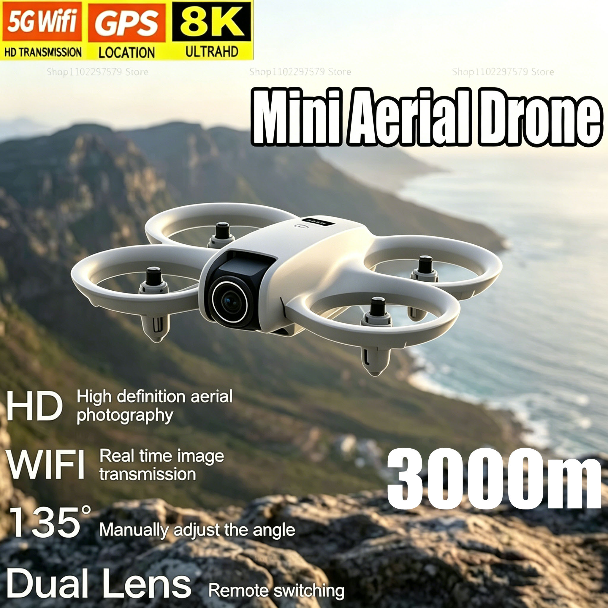 Mini Drone with 8K HD Camera F - Drone Video Production avaliação e preço
