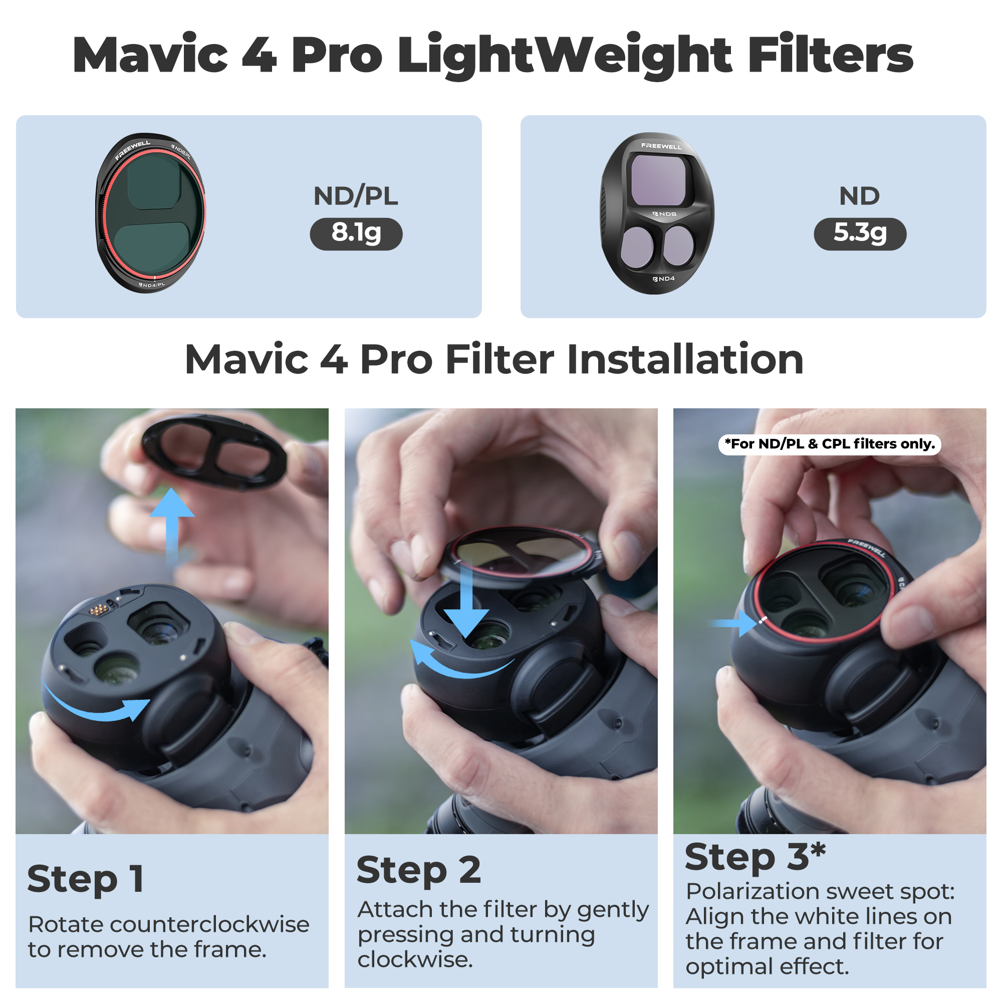 Freewell 3 Packs Split ND Filt - Drone Ndvi avaliação e preço