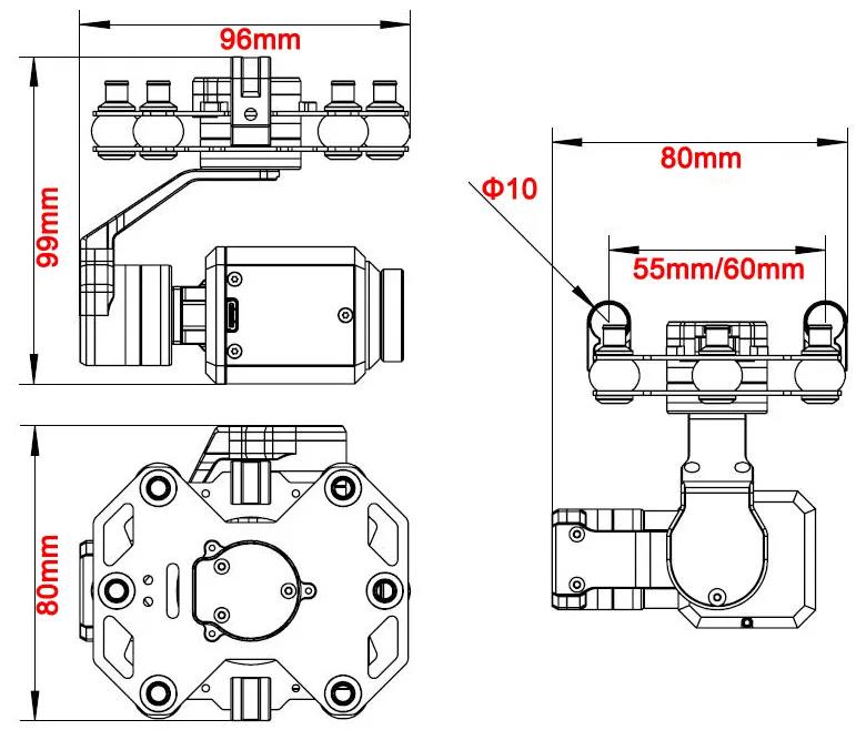 Tarot TL3T20 3-axis Gimbal 640 - Drone Aerial Photography avaliação e preço